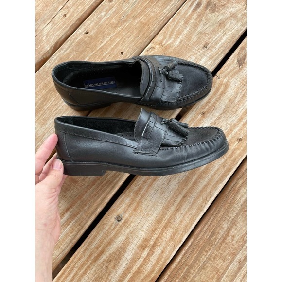 Giorgio Brutini Princeton Men\'s Shoes Black Oxford Tassel Kilted Size 9 main image 6